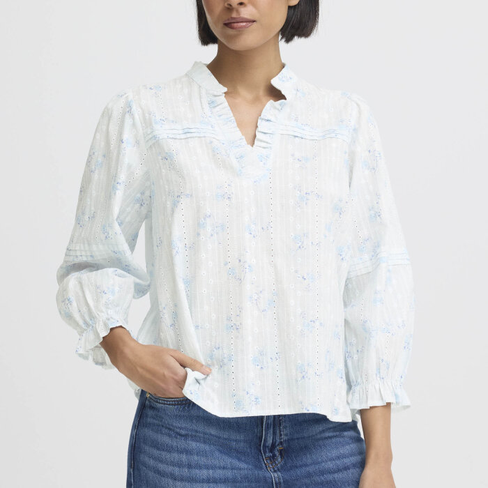 Pulz Jeans ( Dame )  - PULZ - PZBELLAROSE BLOUSE | SKJORTE COASTAL FJORD