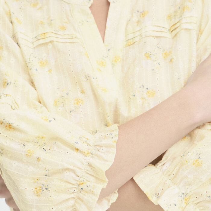 Pulz Jeans ( Dame )  - PULZ - PZBELLAROSE BLOUSE | SKJORTE OCHRE