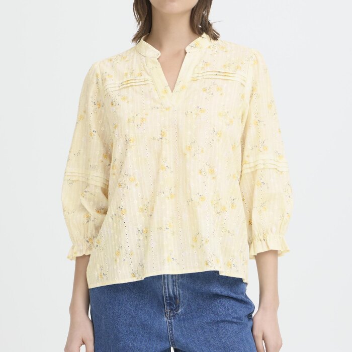 Pulz Jeans ( Dame )  - PULZ - PZBELLAROSE BLOUSE | SKJORTE OCHRE