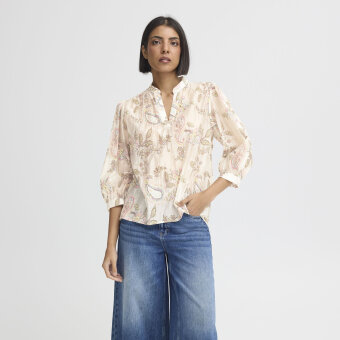 Pulz Jeans ( Dame )  - PULZ - PZBECKETT BLOUSE | SKJORTE CLOUD DANCER