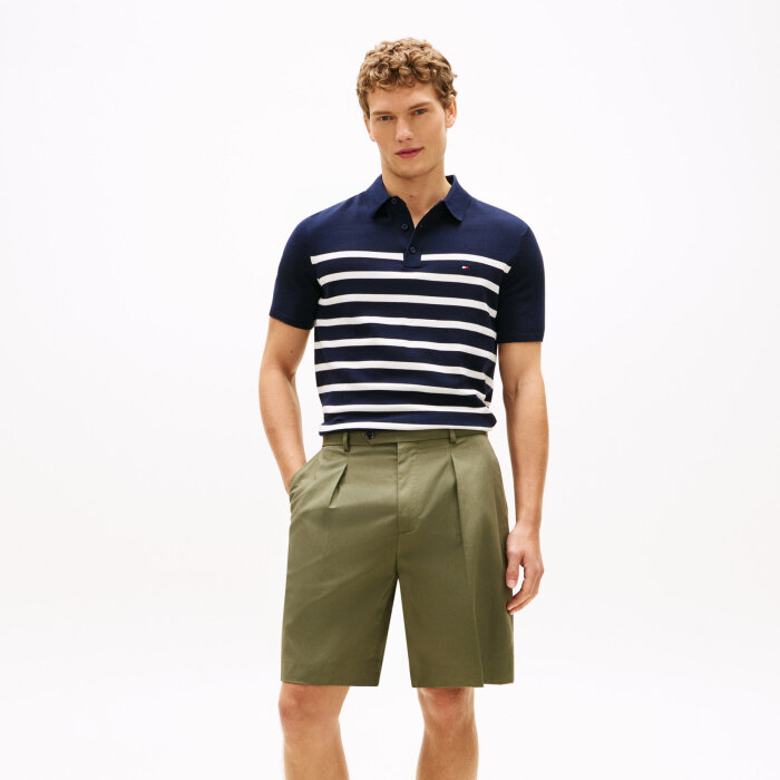 Tommy Hilfiger  - Tommy Hilfiger - Cotton knitted | Polo T-shirt Desert Sky