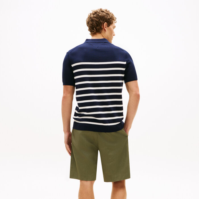 Tommy Hilfiger  - Tommy Hilfiger - Cotton knitted | Polo T-shirt Desert Sky
