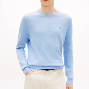 Tommy Hilfiger  - Tommy Hilfiger - Essential cotton crew neck | Strik Vessel Blue