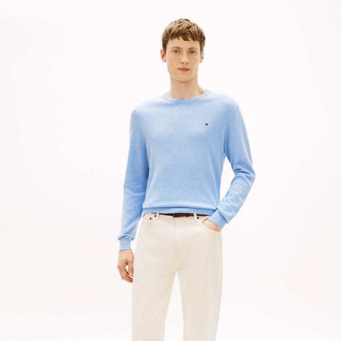 Tommy Hilfiger  - Tommy Hilfiger - Essential cotton crew neck | Strik Vessel Blue