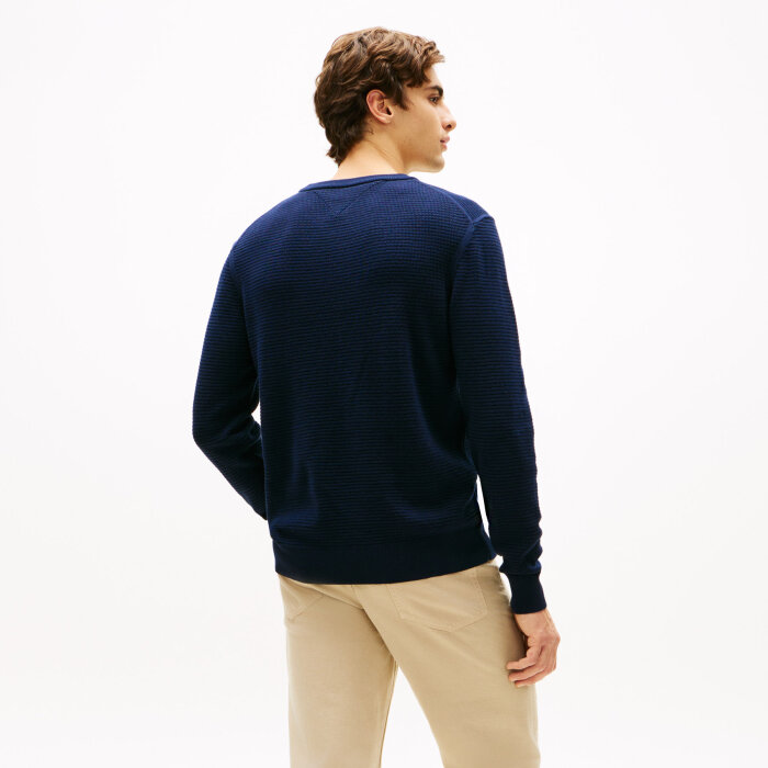 Tommy Hilfiger  - Tommy Hilfiger - Structure crew neck | Strik Desert Sky