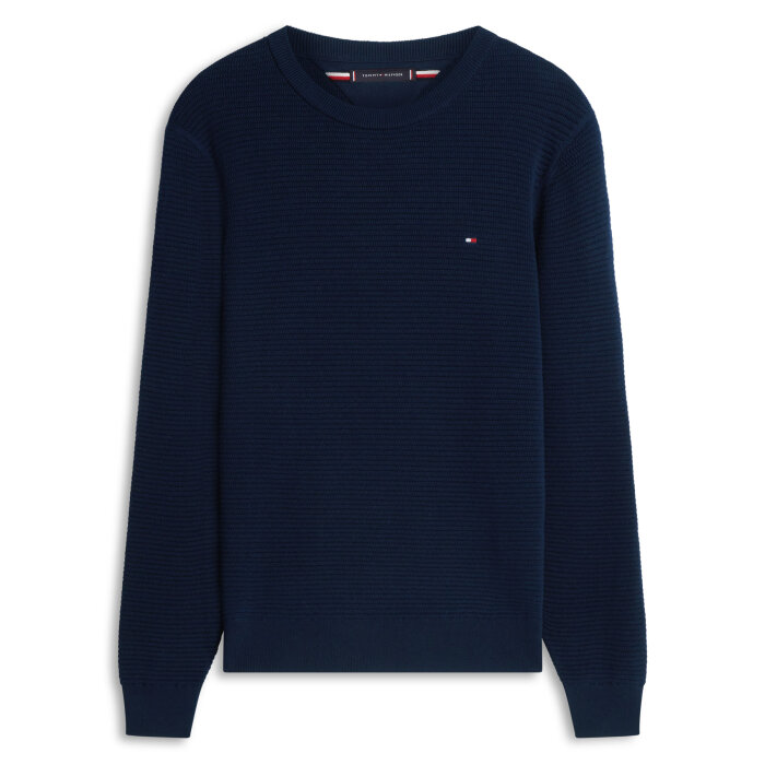 Tommy Hilfiger  - Tommy Hilfiger - Structure crew neck | Strik Desert Sky