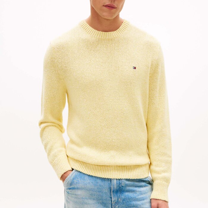 Tommy Hilfiger  - Tommy Hilfiger - Two Tone Boucle Crew | Strik Citronella