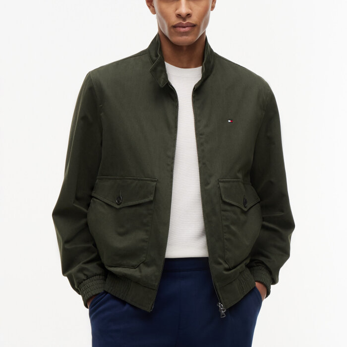 Tommy Hilfiger  - Tommy Hilfiger - Harrington | Vindjakke Eclipse Green