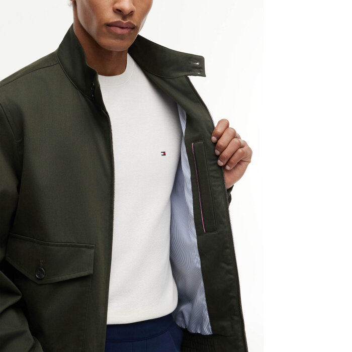 Tommy Hilfiger  - Tommy Hilfiger - Harrington | Vindjakke Eclipse Green