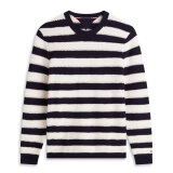Tommy Hilfiger  - Tommy Hilfiger - Crochet Block Stripe | Strik Navy Ivory