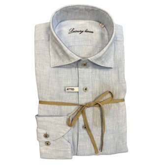 Limited Edition - Limited edition - Linen shirt | Fitted Hørskjorte Light Blue