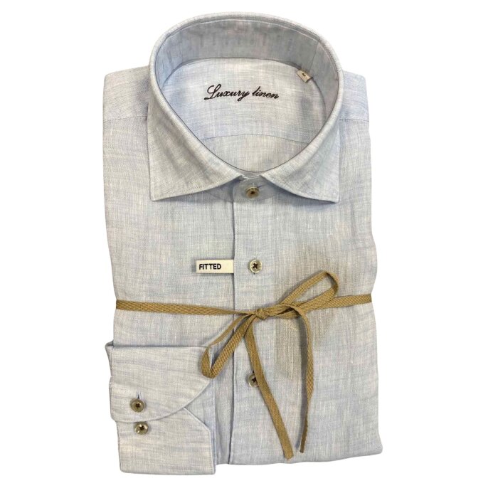 Limited Edition - Limited edition - Linen shirt | Fitted Hørskjorte Light Blue