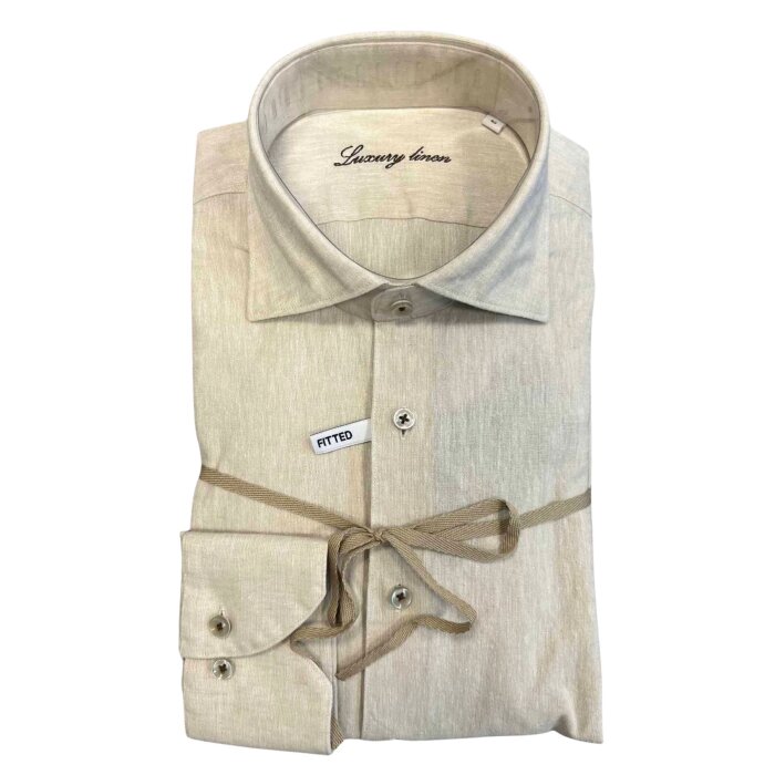 Limited Edition - Limited edition - Linen shirt | Fitted Hørskjorte Sand