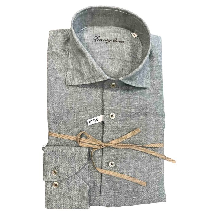 Limited Edition - Limited edition - Linen shirt | Fitted Hørskjorte Green