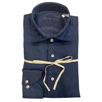 Limited Edition - Limited edition - Linen shirt | Fitted Hørskjorte Navy