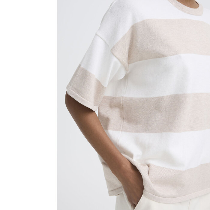 ICHI ( Dame ) - ICHI - IHLULS LOOSE SS | T-SHIRT WIDE OATMEAL