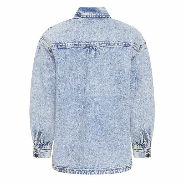Pulz Jeans ( Dame )  - PULZ - PZATLEE SHIRT | SKJORTE MEDIUM BLUE DENIM
