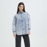 Pulz Jeans ( Dame )  - PULZ - PZATLEE SHIRT | SKJORTE MEDIUM BLUE DENIM