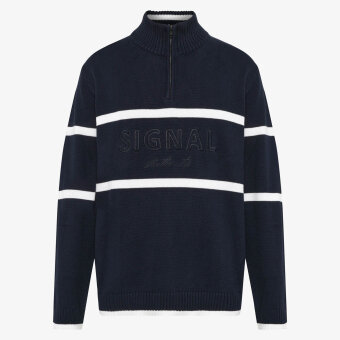 Signal - Signal - Cane logo knit | Strik Deep Marine