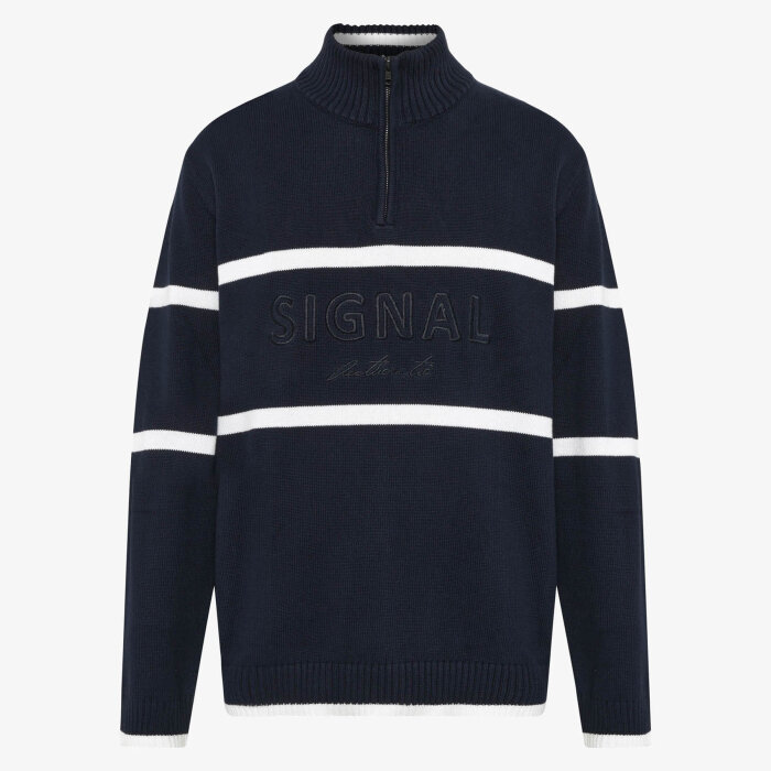 Signal - Signal - Cane logo knit | Strik Deep Marine