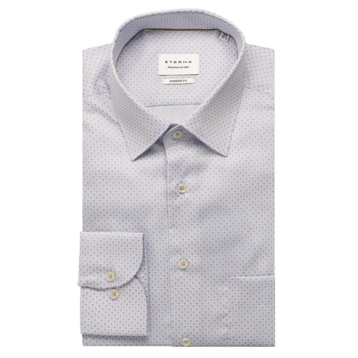 Eterna - Eterna - 4220 X181 21 | Modern Fit Skjorte Sand Brown