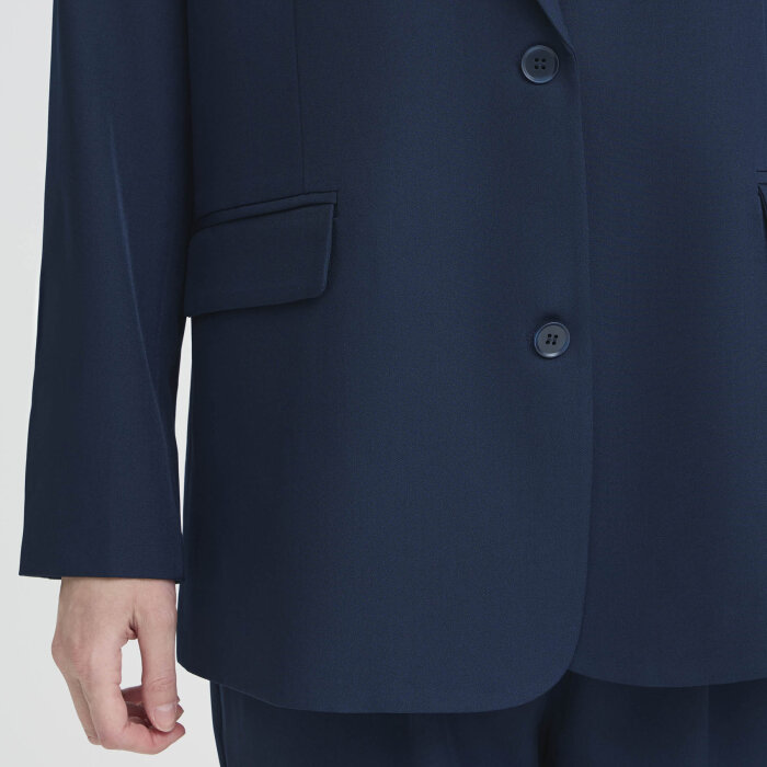 ICHI ( Dame ) - ICHI - IHFAVA OVERSIZE BL | BLAZER DARK NAVY