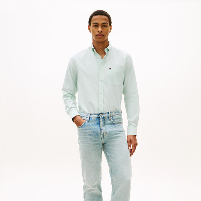 Tommy Hilfiger  - Tommy Hilfiger - Light oxford shirt | Skjorte Crushed Mint