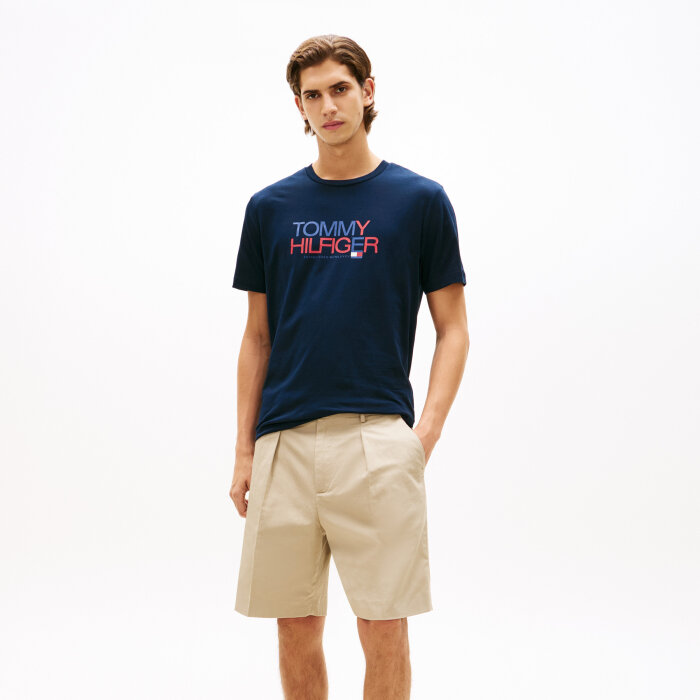 Tommy Hilfiger  - Tommy Hilfiger - Brand love big text tee | T-shirt Desert Sky