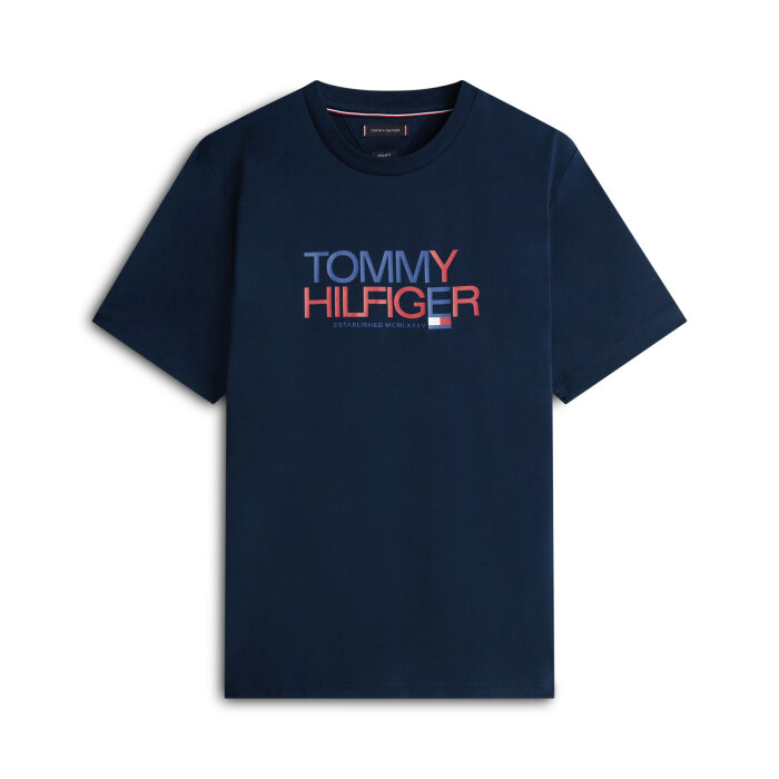 Tommy Hilfiger  - Tommy Hilfiger - Brand love big text tee | T-shirt Desert Sky