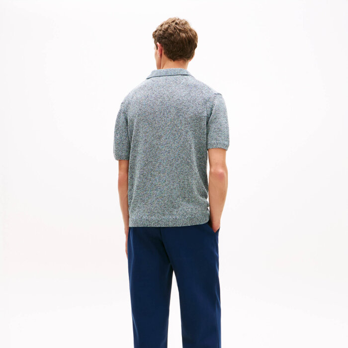 Tommy Hilfiger  - Tommy Hilfiger - Spread collar mouline | Polo T-shirt Iris Multi