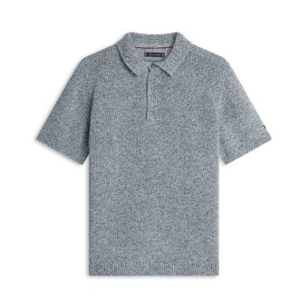 Tommy Hilfiger  - Tommy Hilfiger - Spread collar mouline | Polo T-shirt Iris Multi