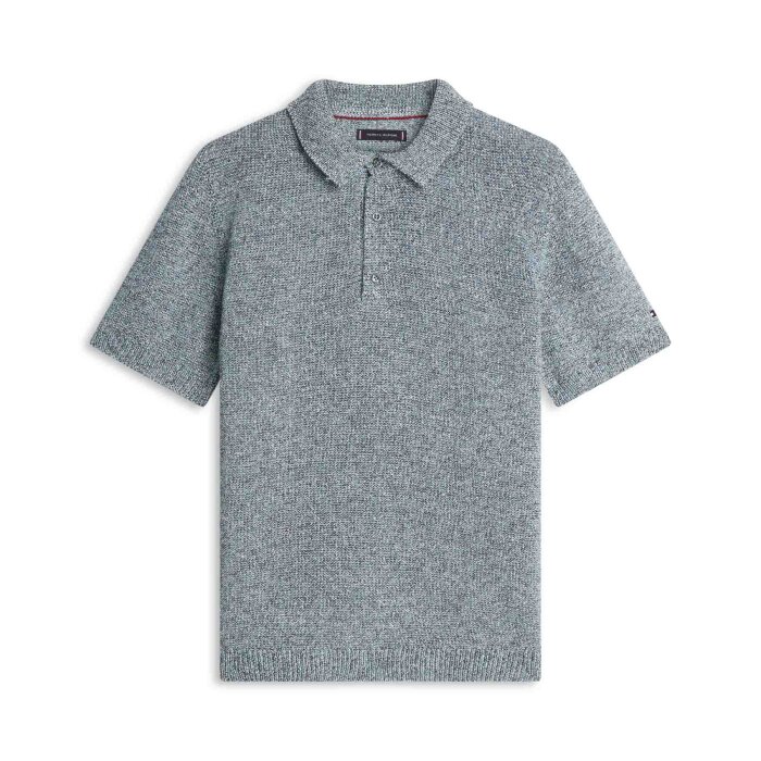 Tommy Hilfiger  - Tommy Hilfiger - Spread collar mouline | Polo T-shirt Iris Multi