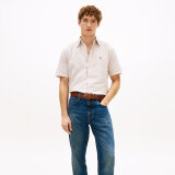 Tommy Hilfiger  - Tommy Hilfiger - Linen blend Bengal shirt | K/Æ Skjorte Sandalwood