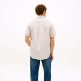 Tommy Hilfiger  - Tommy Hilfiger - Linen blend Bengal shirt | K/Æ Skjorte Sandalwood