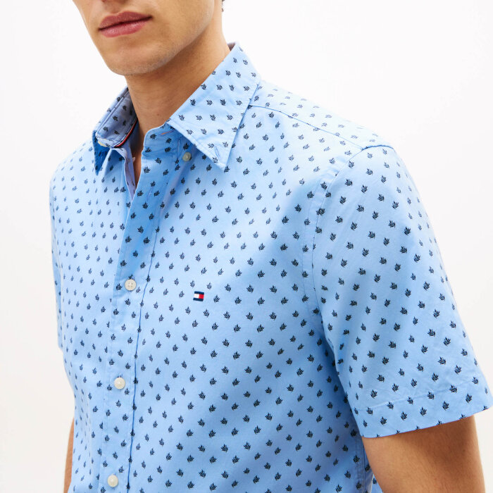 Tommy Hilfiger  - Tommy Hilfiger - Flex poplin shirt | K/Æ Skjorte Sweet Blue