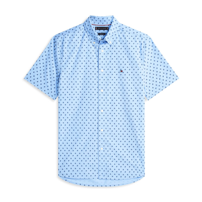 Tommy Hilfiger  - Tommy Hilfiger - Flex poplin shirt | K/Æ Skjorte Sweet Blue