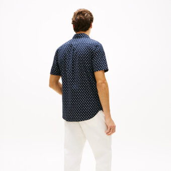 Tommy Hilfiger  - Tommy Hilfiger - Flex poplin shirt | K/Æ Skjorte Desert Sky