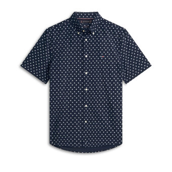 Tommy Hilfiger  - Tommy Hilfiger - Flex poplin shirt | K/Æ Skjorte Desert Sky