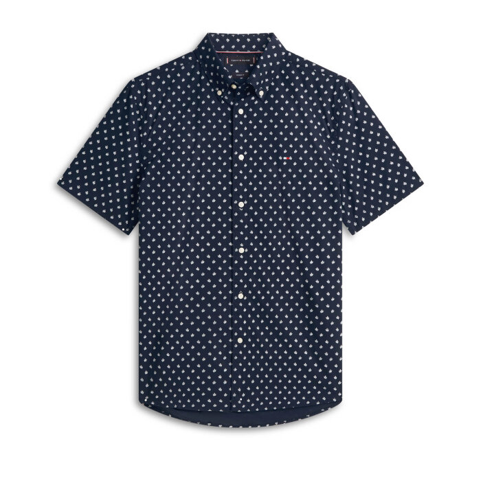 Tommy Hilfiger  - Tommy Hilfiger - Flex poplin shirt | K/Æ Skjorte Desert Sky