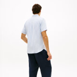 Tommy Hilfiger  - Tommy Hilfiger - Linen blend Bengal shirt | K/Æ Skjorte Cloudy Blue