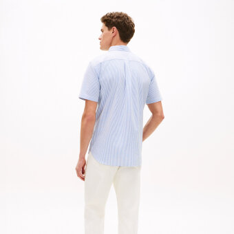 Tommy Hilfiger  - Tommy Hilfiger - Seersucker Bengal shirt | K/Æ Skjorte Blue Orbit