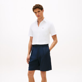 Tommy Hilfiger  - Tommy Hilfiger - Seersucker solid shirt | K/Æ Skjorte White