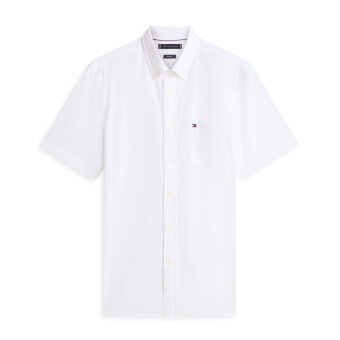 Tommy Hilfiger  - Tommy Hilfiger - Seersucker solid shirt | K/Æ Skjorte White