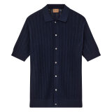 Mos Mosh Gallery - Mos Mosh - Dario polo knit | Polo T-shirt Estate Blue