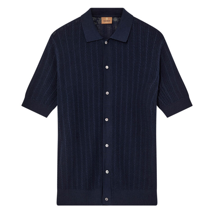 Mos Mosh Gallery - Mos Mosh - Dario polo knit | Polo T-shirt Estate Blue