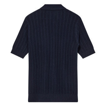 Mos Mosh Gallery - Mos Mosh - Dario polo knit | Polo T-shirt Estate Blue