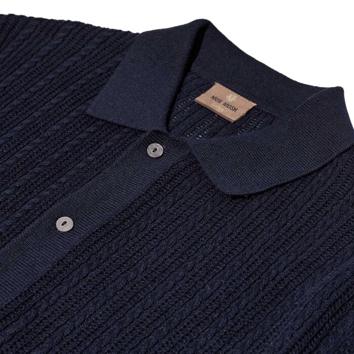 Mos Mosh Gallery - Mos Mosh - Dario polo knit | Polo T-shirt Estate Blue