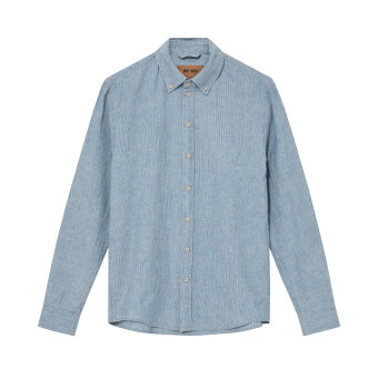 Mos Mosh Gallery - Mos Mosh - Theo linen stripe shirt | Skjorte Flint Stone