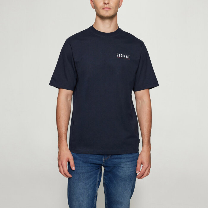 Signal - Signal - Fab backprint tee | T-shirt Deep Marine