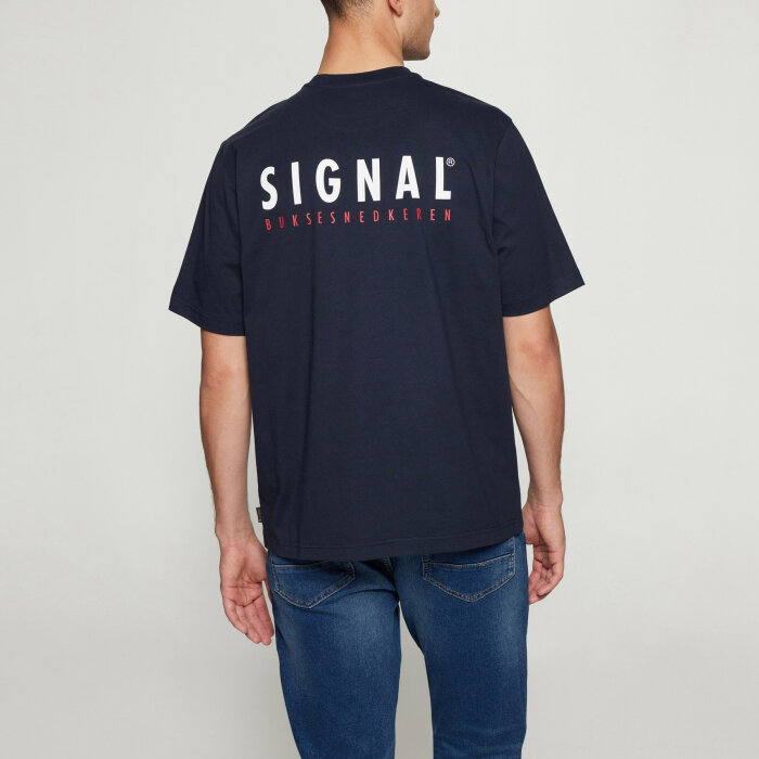 Signal - Signal - Fab backprint tee | T-shirt Deep Marine